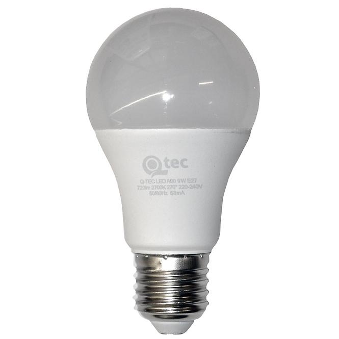 Izzó LED QTEC A60 9W E27 2700K