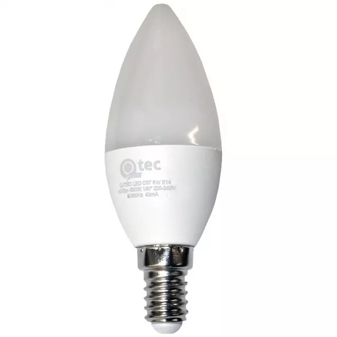 Izzó LED QTEC C37 5W E14 4200K
