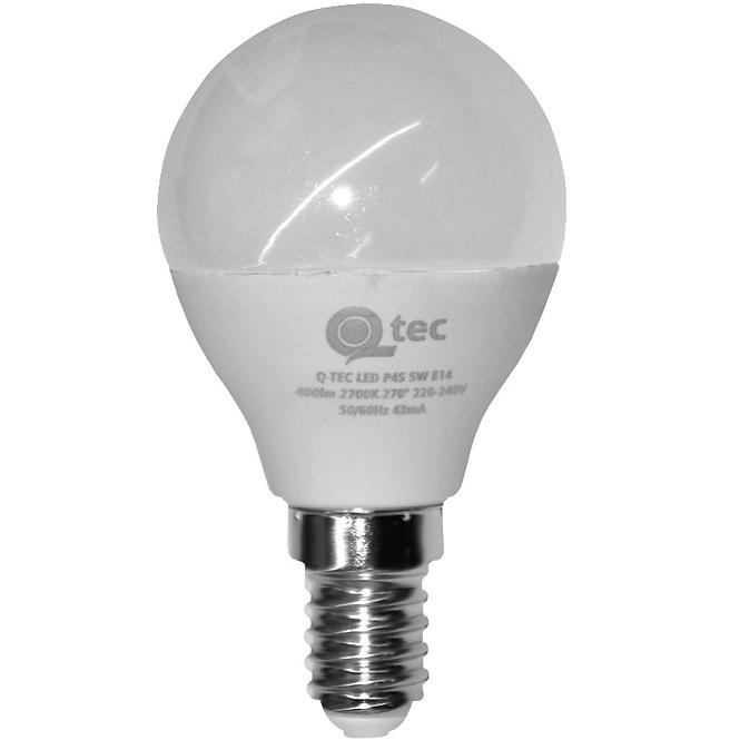 Izzó LED QTEC P45 5W E14 2700K