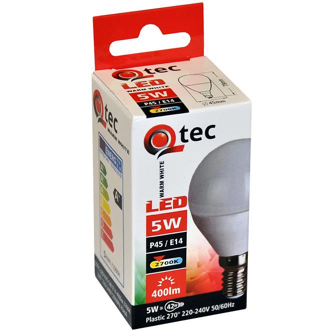 Izzó LED QTEC P45 5W E14 2700K