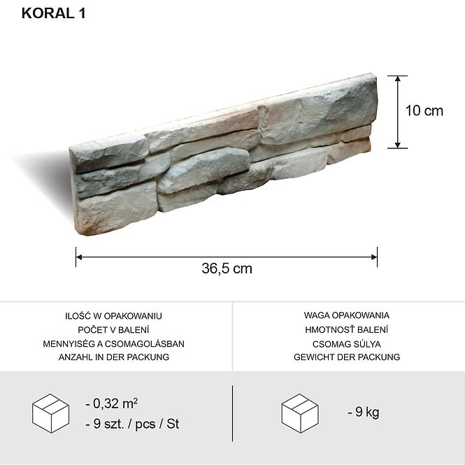 Csempe dekoratív Koral csomag=0,32m2