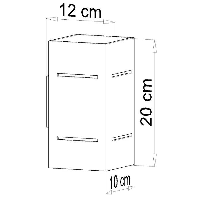 Fali lámpa Monreal BLACK A-478,5