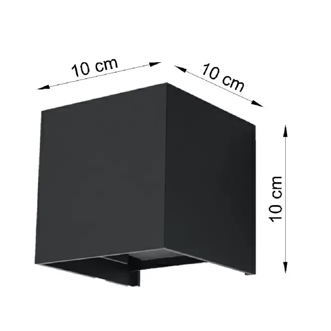 Fali lámpa Filadelfia BLACK LED,3