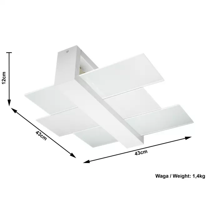 Mennyezeti lámpa Luizjana 1 WHITE A-07