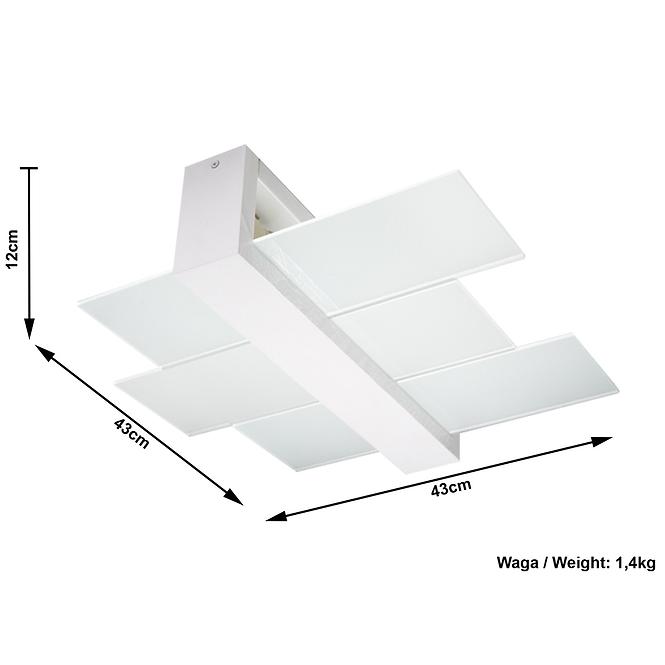 Mennyezeti lámpa Luizjana 1 WHITE A-07,4