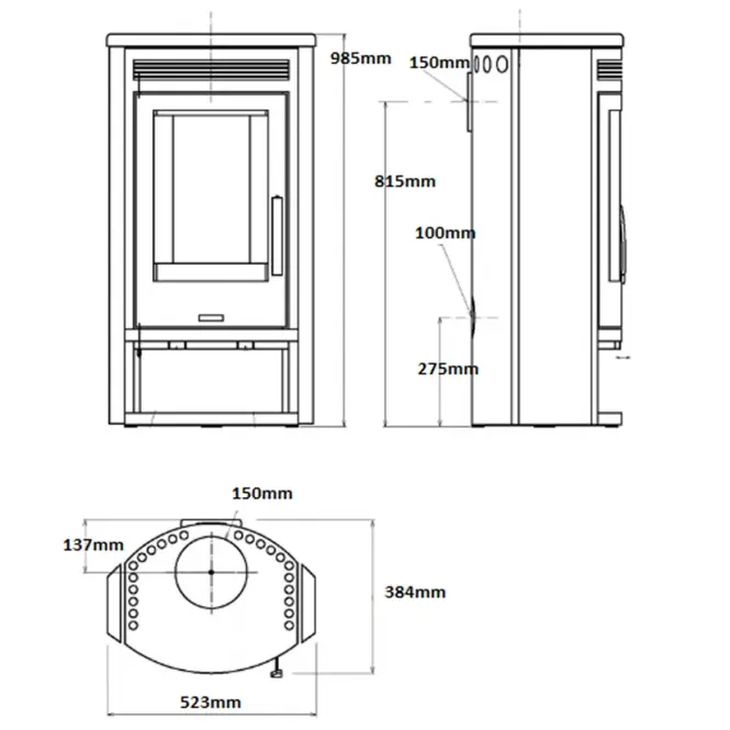 Cserépkályha ARKTIS4 2,5-7KW szürke