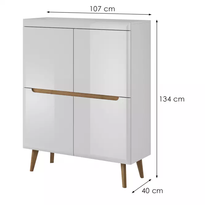 Vitrin NORDI NK107 fehér