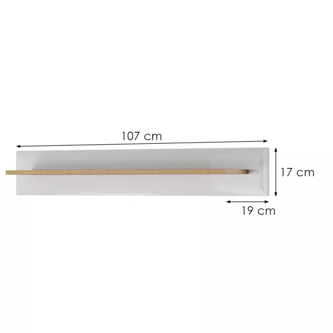Polc NORDI P107 fehér