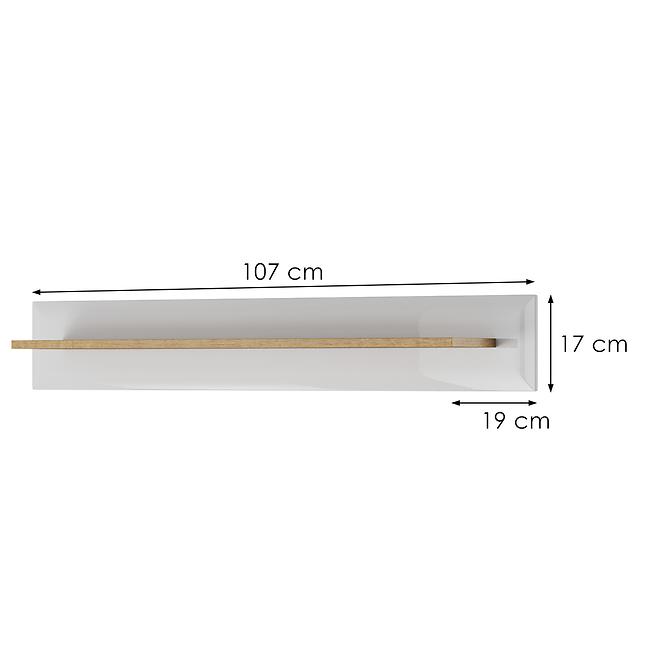 Polc NORDI P107 fehér