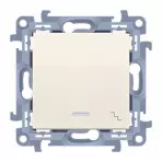 Lépcsőkapcsoló háttérvilágítással LED krém  CW6L.01/41
