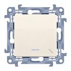 Lépcsőkapcsoló háttérvilágítással LED krém  CW6L.01/41