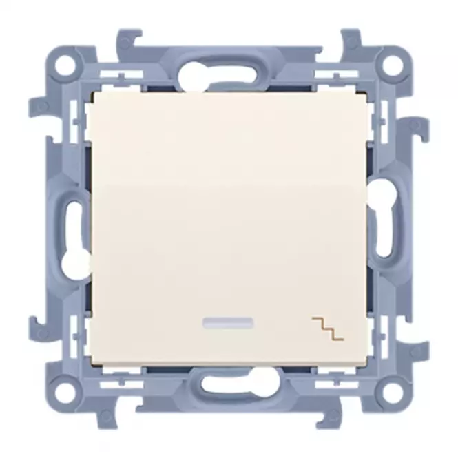 Lépcsőkapcsoló háttérvilágítással LED krém  CW6L.01/41