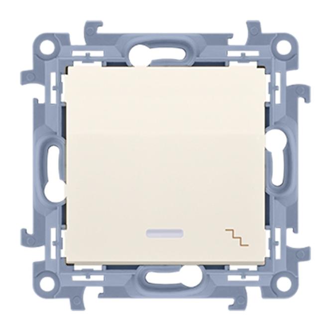 Lépcsőkapcsoló háttérvilágítással LED krém  CW6L.01/41