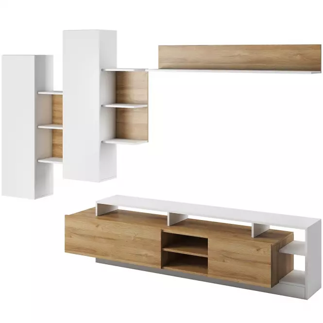Nappali bútor Alva grande oak/fehér matt,2