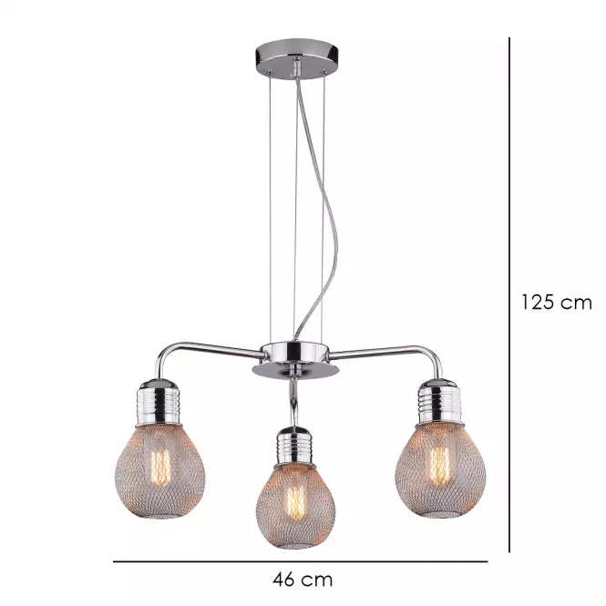 Lámpa Gliva 3x60W E27