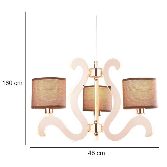 Lámpa Ambrosia 3 3x40W E14 + 18,4W Led