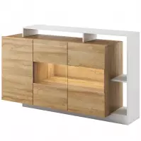 Komód Alva grande oak/fehér matt