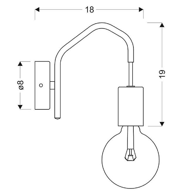 Basso Gyertyatartó lámpa 1x40w E27 fehér matt