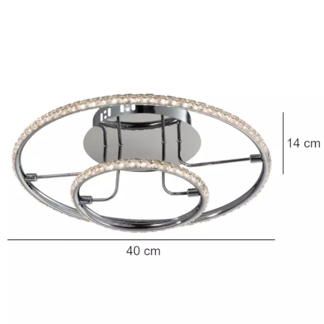 Lámpa Adel 40 36W Led Chrom 3000k