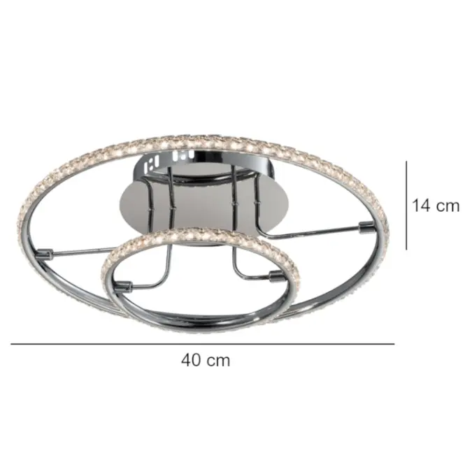 Lámpa Adel 40 36W Led Chrom 3000k,3