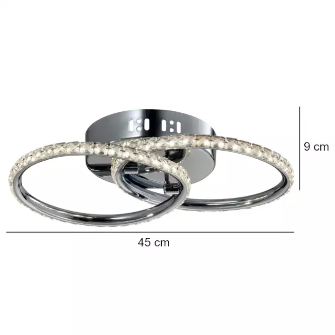 Lámpa Hello 28W Led Chrom 3000k