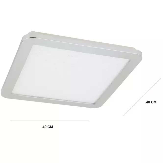 Mennyezeti lámpa Nexit Plafon 40x40 24w Led Ip44 Króm-Granila 3000k