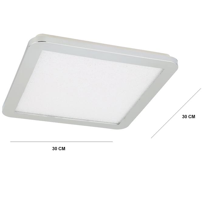 Mennyezeti lámpa Nexit Plafon 30x30 18w Led Ip44 Króm-Granila 3000k