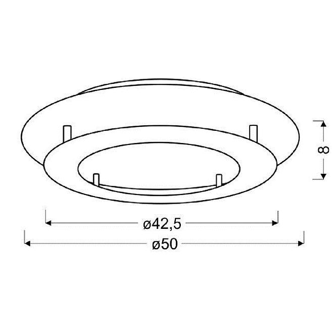 Mennyezeti lámpa Merle Plafon 50 24w Led 3000k Arany