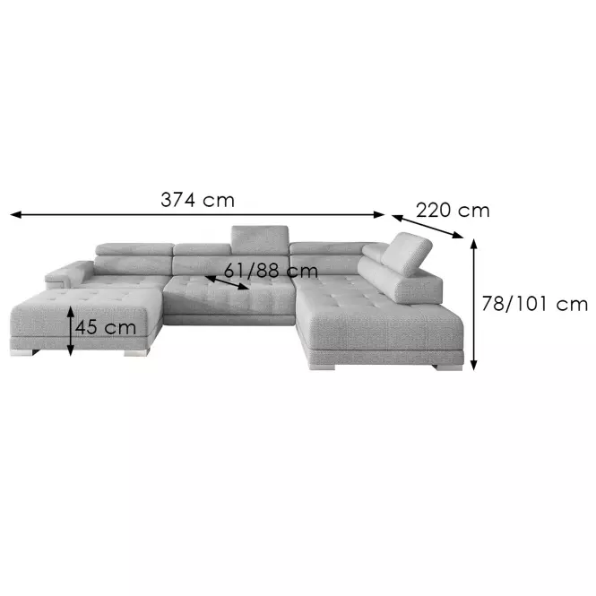 Sarokgarnitúra szett Campo XL J Crown 17