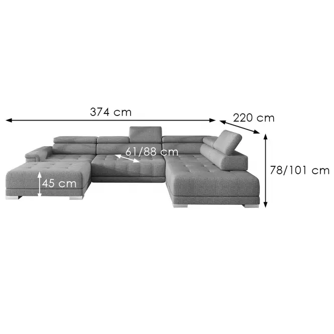 Sarokgarnitúra szett Campo XL J Crown 18