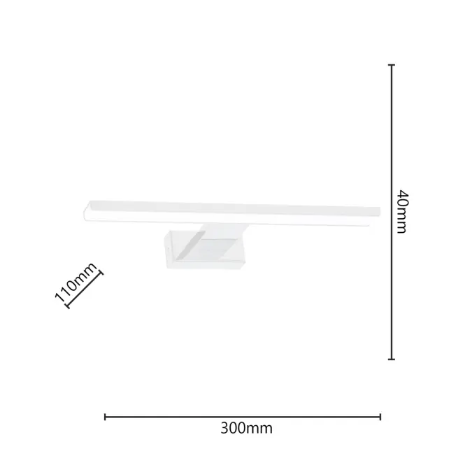 Lámpa Shine White 3873 fehér 30cm IP44 K1,3