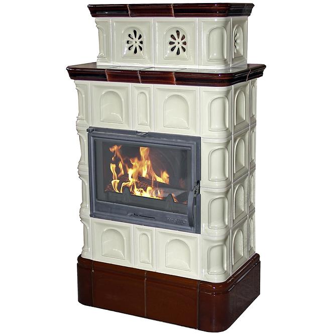 Kandallókályha Melk Creme-Coffeebrown 9 kW