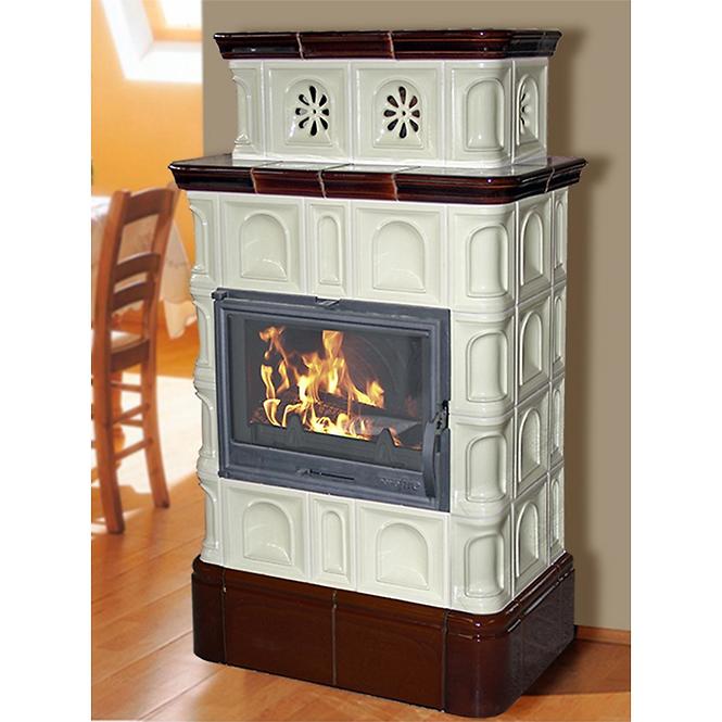 Kandallókályha Melk Creme-Coffeebrown 9 kW