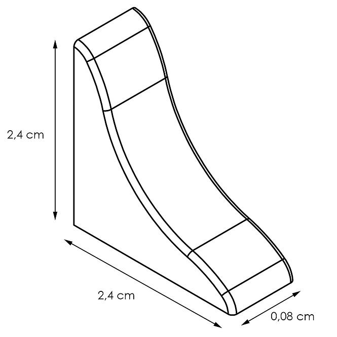 Egyenes végződés – fehér LWS-011