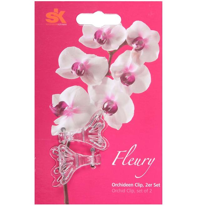 Dekoratív virágcsipeszek Fleury műanyag /  áttetsző 4cm; 2db