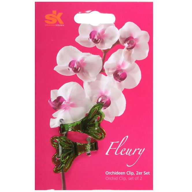 Dekoratív virágcsapok Fleury műanyag / zöld / 4cm / 2db