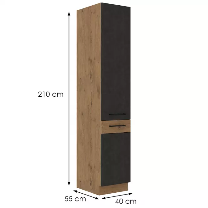 Konyhaszekrény VIGO grafit mat 40DK-210 2F