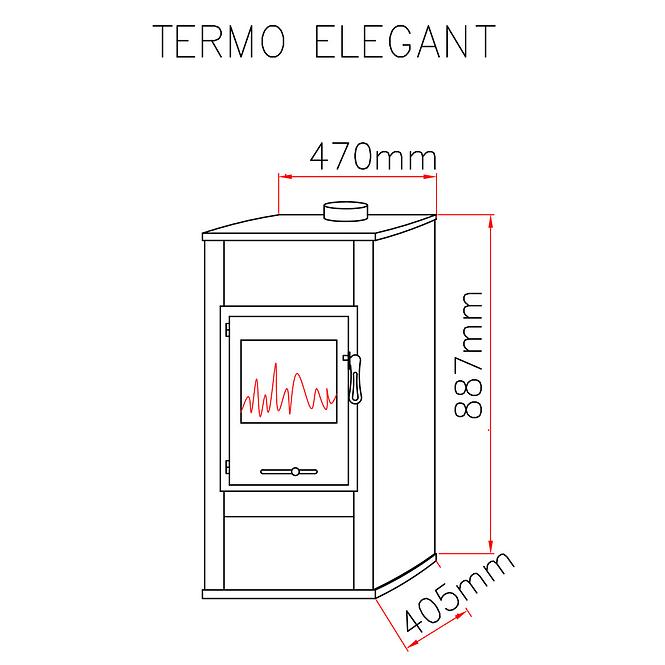 Kandallókályha Termoelegant 10,5 KW