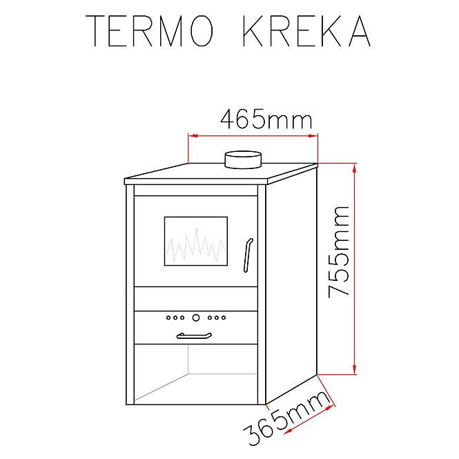 Kandallókályha Termokreka 7KW