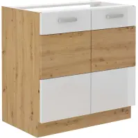 Konyhaszekrény ARTISAN fényes fehér 80ZL 2F BB