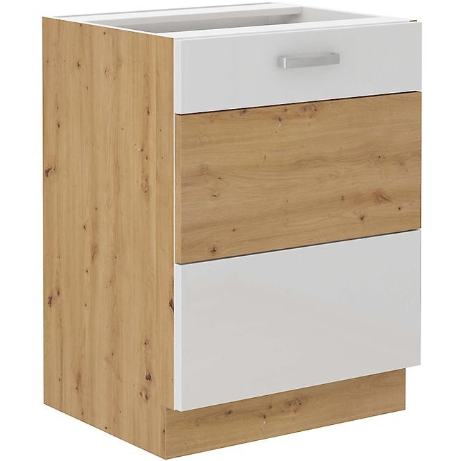 Konyhaszekrény ARTISAN fényes fehér 60D 1F BB