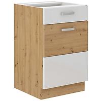 Konyhaszekrény ARTISAN fényes fehér 50D 1F 1S
