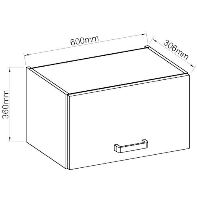 Konyhaszekrény ARTISAN fényes fehér 60GU-36 1F