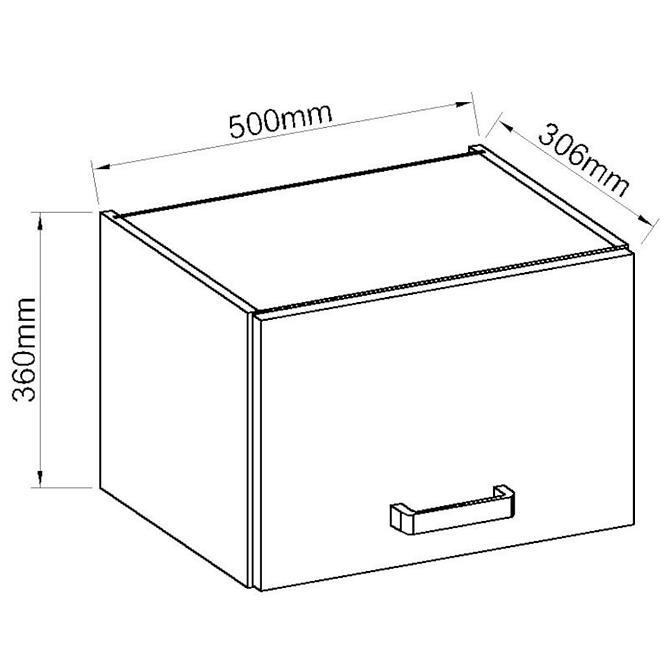 Konyhaszekrény ARTISAN fényes fehér 50GU-36 1F