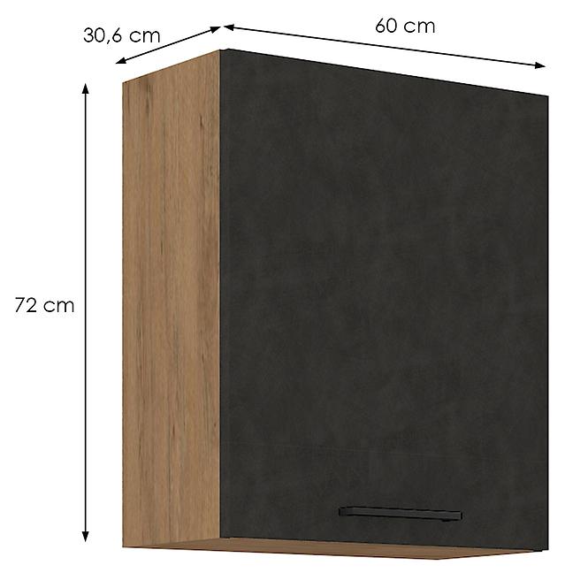 Konyhaszekrény VIGO grafit matt 60G-72 1F