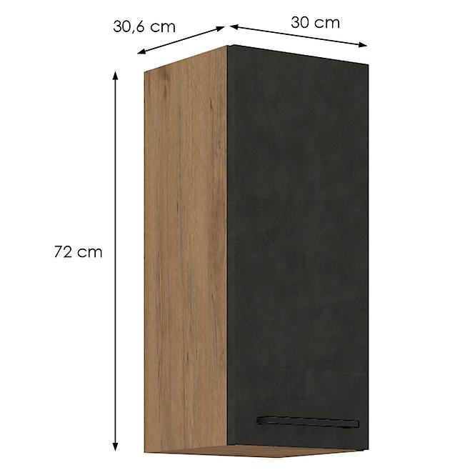 Konyhaszekrény VIGO grafit matt 30G-72 1F
