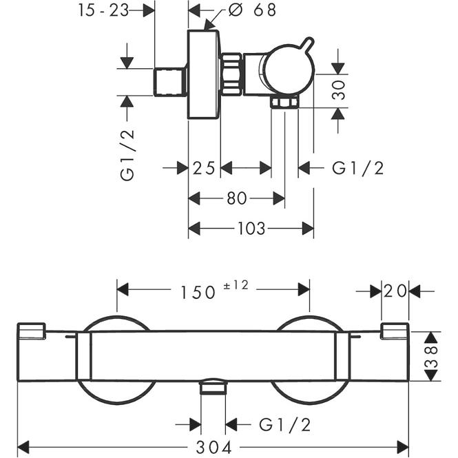 Csaptelep Myfox 13156000 termosztátos