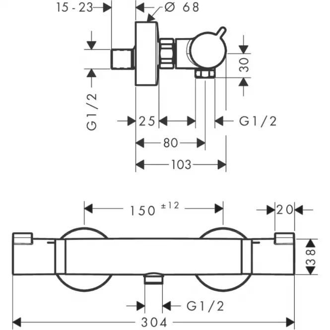 Csaptelep Myfox 13156000 termosztátos,2