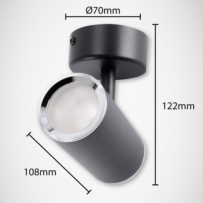 Fali Lámpa lampa Megan Spt GU10 fekete 03656 K1