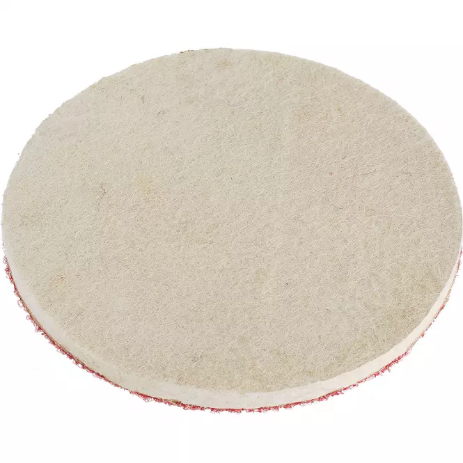 Csiszolókorong filc, tépőzárral, 125 mm, Drel